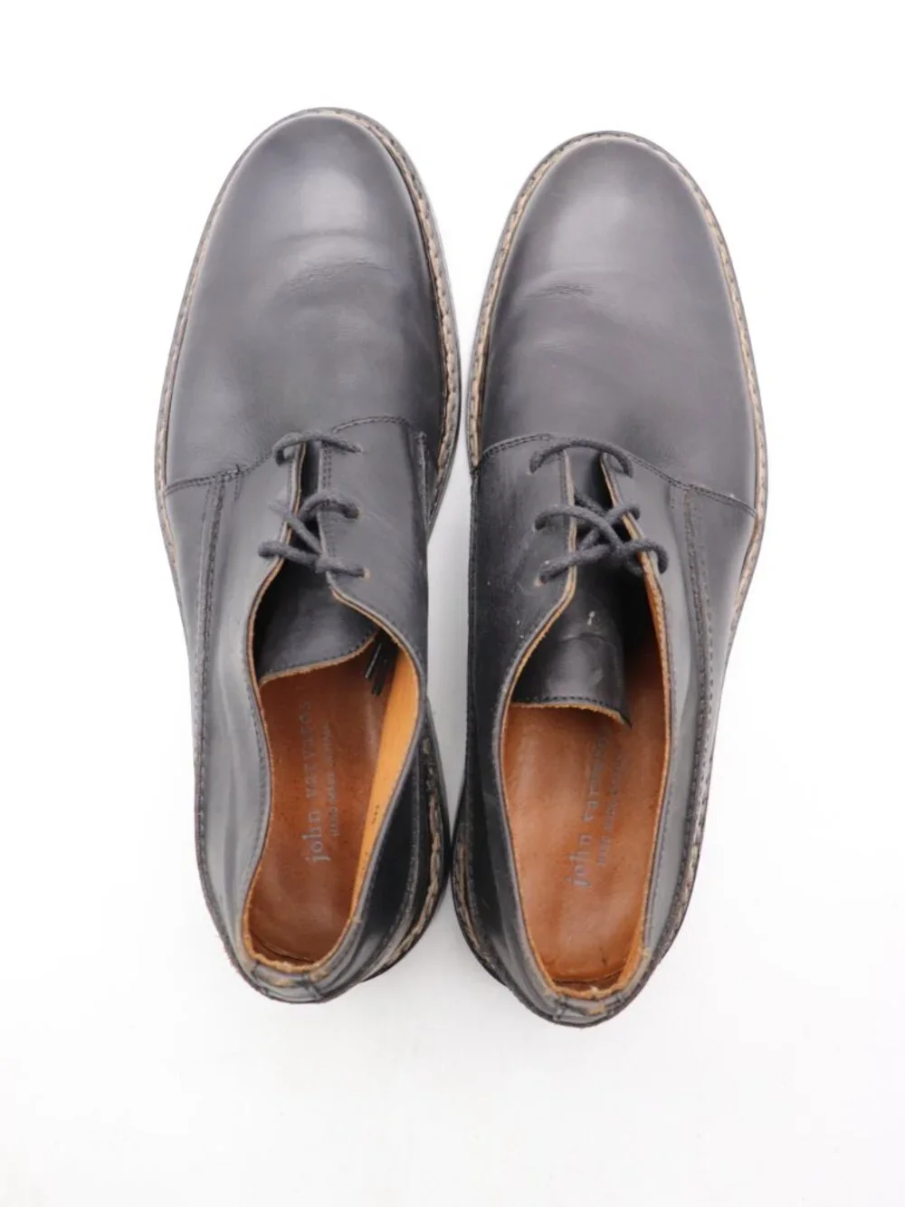 John Varvatos Chukka Boots Men's UK 11.5 / US 12.5 Black Leather Handmade Italy